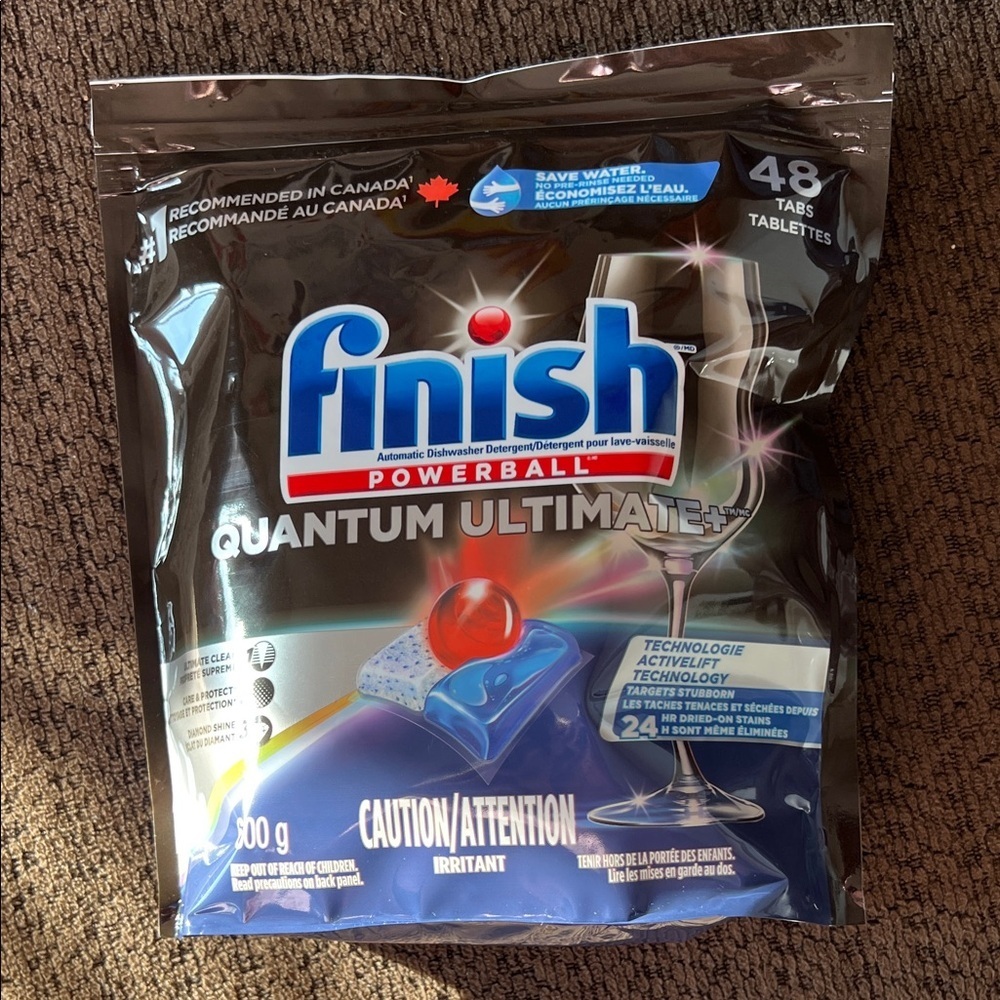 Finish Quantum Ultimate+ Dishwasher Detergent Tabs 48 Count Sealed